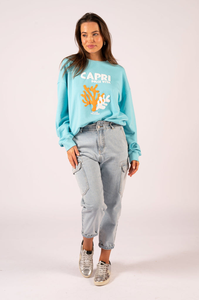 Chelsea Vintage Sweat - Soft Aqua Capri | Light Blue relaxed sweat | We Are The Others