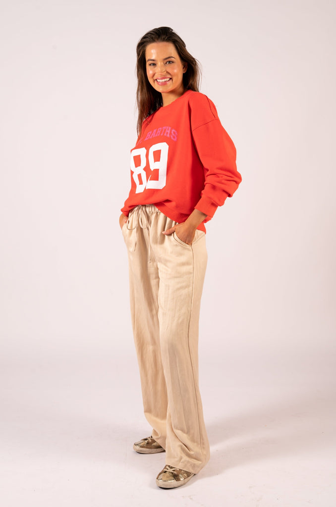 Tully Lounge Pant - Cream | Cream relaxed pants with drawstring waistband | We Are The Others