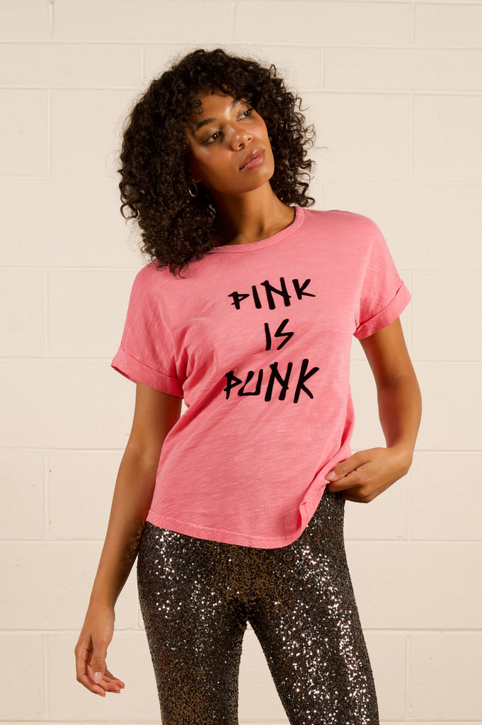 Jade Relaxed Tee - Pink Punk - PInk Cotton Slub tee - We Are The Others