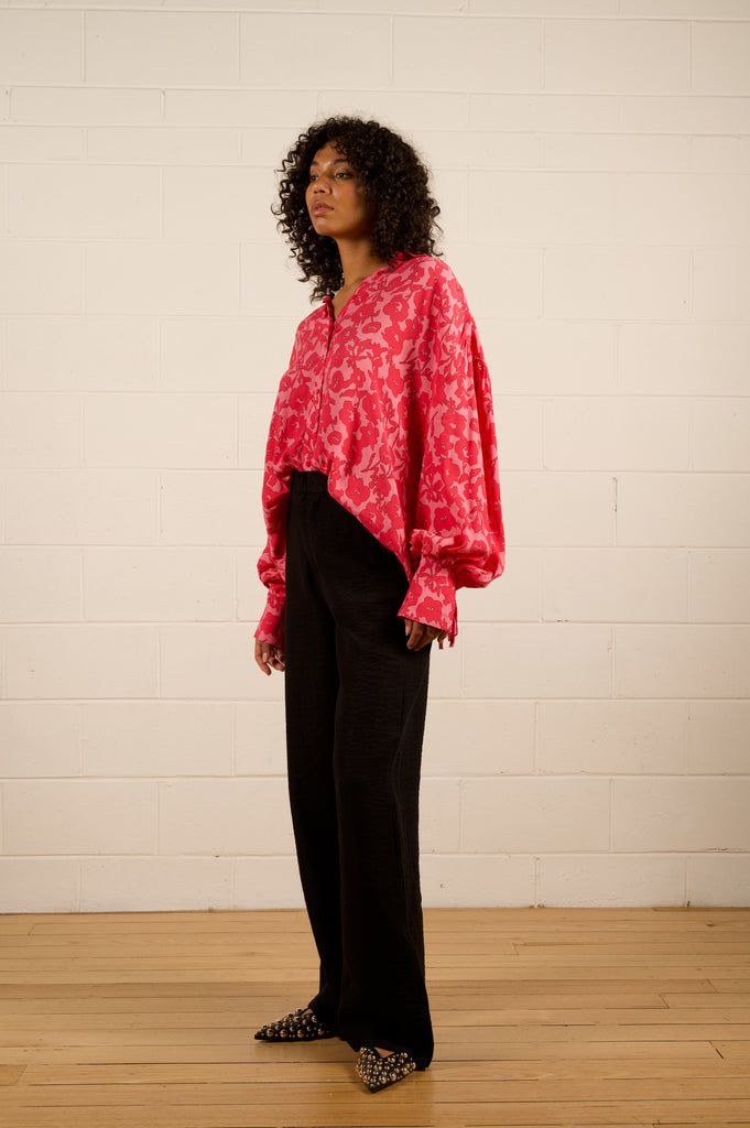 Amber Shirt - Pink Damask - pink floral relaxed shirt - We Are The Others