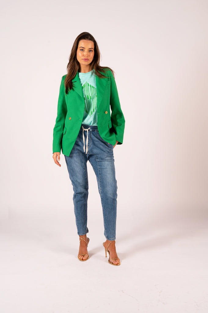 Carrie Blazer - Bright Green | Single breast green blazer | We Are The Others