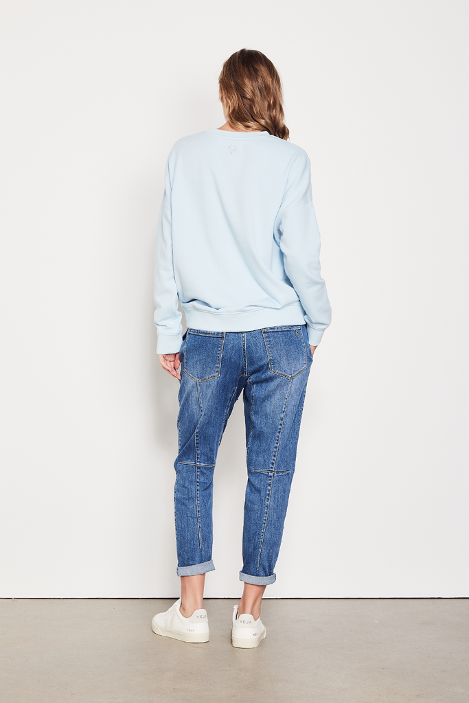 The Drop Crotch Stretch Jean - Washed Blue - wearetheothers