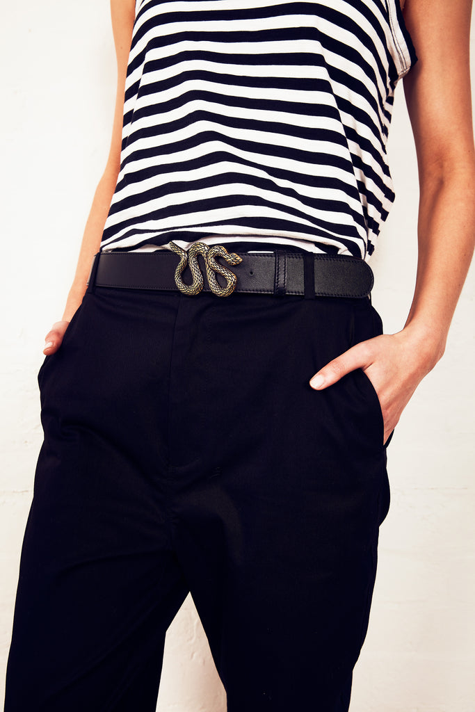 The Others Python Buckle Belt - wearetheothers