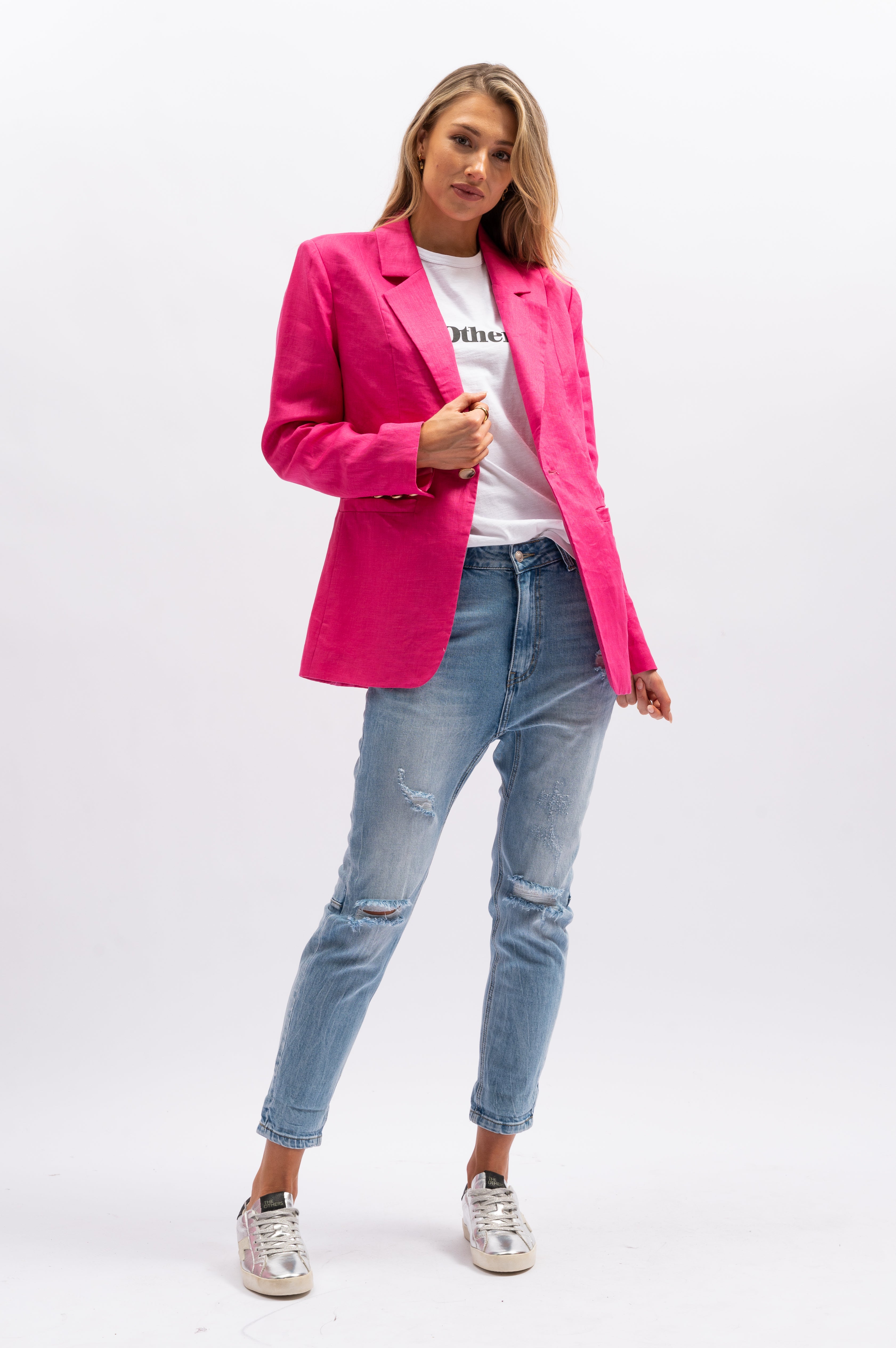 The Linen Blazer - Hot Pink - We Are The Others
